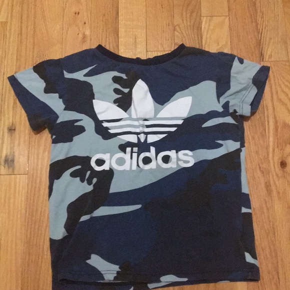 blue camo adidas shirt